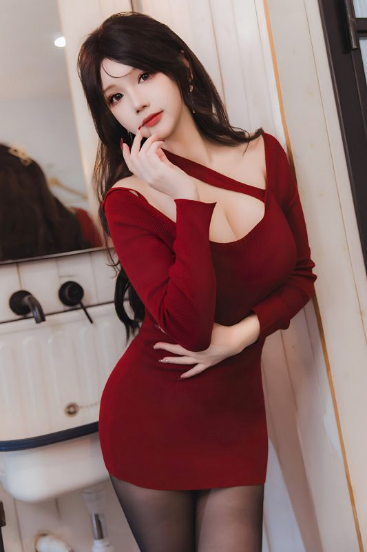 Coser@雪晴Astra – 红裙黑丝小娇妻 (66P – 2V)-六月图吧