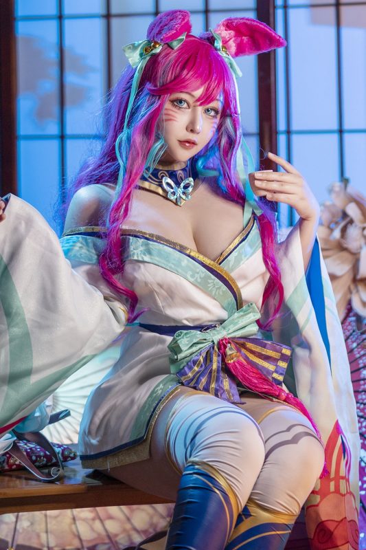 Coser@Kaneko_咔喵 – 英雄联盟 灵魂莲华 阿狸 (17P – 1V)-六月图吧