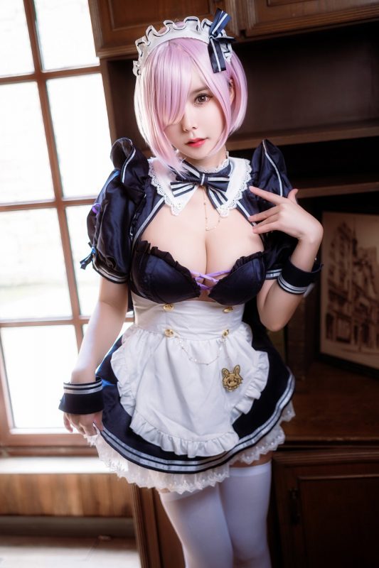 Coser@亚马逊鲶鱼 – Fgo 玛修 女仆 (10P)-六月图吧