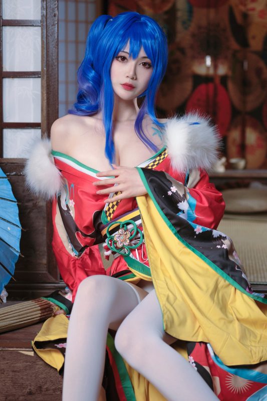 Coser@一米八的大梨子 – 圣姨和服 (19P)-六月图吧