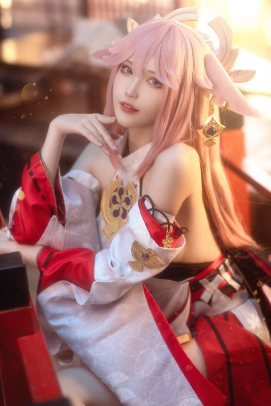 Coser@花兮_honoka – 原神 八重神子 (11P)-六月图吧