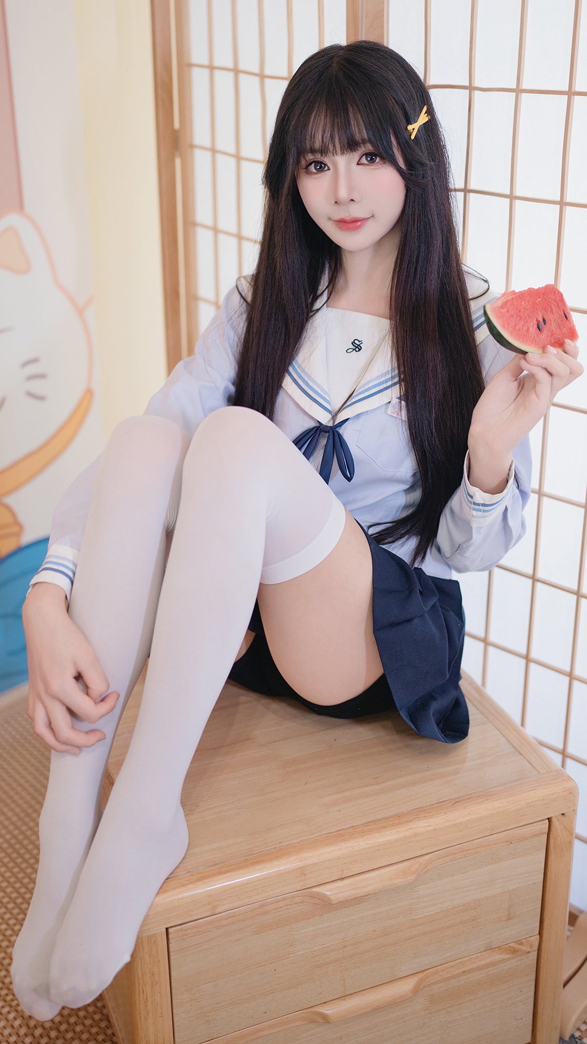 Coser@吃了个迟 – 夏日呓语 Part03 (55P)-六月图吧