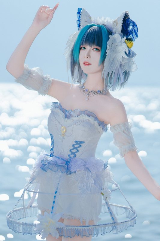 Coser@封疆疆v – 柴郡小礼服 (11P)-六月图吧