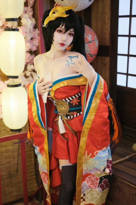 Coser@一米八的大梨子 – 大凤和服 (32P)-六月图吧